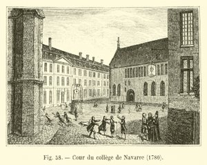 Courtyard of College of Navarra, 1780 av French School