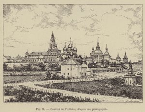 Troitzko kloster (gravyr) av French School