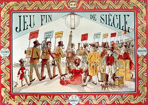 Omslag till ett brädspel "Slutet av århundradet" för barn, c.1895 (lito i färg) av French School