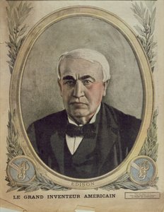Omslagsillustration av Le Petit Journal föreställande Thomas Alva Edison, 1917 av French School
