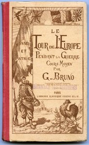 Omslag till boken "The Tour of Europe under the War" av G. Bruno av French School
