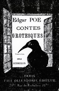 Omslag till Contes Grotesques av Edgar Allan Poe, publicerad 1882 av French School