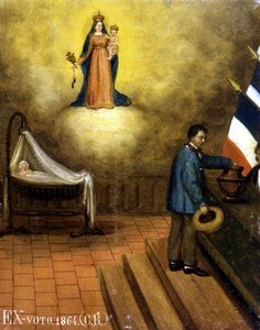 Vagga i en vallokal - ex-voto, Musée de Jouques av French School
