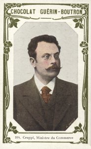 Cruppi, handelsminister (färgad bild) av French School
