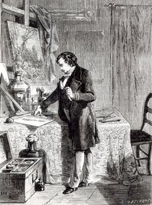 Daguerre upptäcker ljuskänsligheten hos silverjodid 1831 av French School