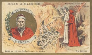 Dante Alighieri, känd som "Dante" (1265-1321), florentinsk poet, författare, tänkare och politiker, författare till "Helvete" av French School