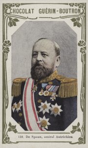 De Spaun, österrikisk amiral (färgat foto) av French School