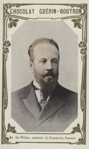 De Witte, finansminister, Ryssland (färgad bild) av French School