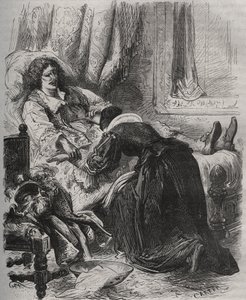 Jean Baptiste (Jean-Baptiste) Poquelins död, dit Moliere (1622-1673), 17 februari av French School