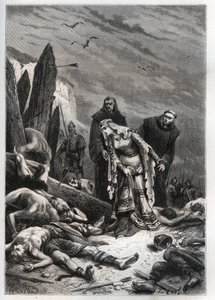 Kung Harold II (1022-1066) död i slaget vid Hastings 1066 - Edith Swannesha (Swanneck), känd som Edith la Juste (1025-1086) upptäcker kroppen av sin man - Ealdgyth (Edith the Fair eller Edith Swanneschal) , upptäcker Harold Godwis kropp av French School