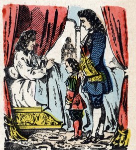 Ludvig XIVs död i Versailles den 1 september av French School