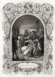Papesse Jeanne död (pontifikat från 855 till 858). Gravyr för att illustrera Histoire des popes av Maurice Lachatre (1814-1900), librairie du progres, Paris. av French School