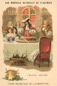 Dekorerad ryggbiff (chromolitho) av French School