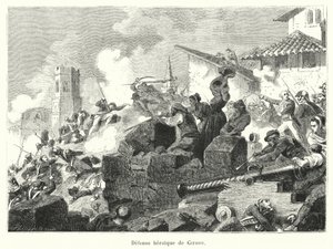 Defense heroic de Girone (gravyr) av French School
