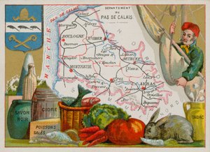 Departementet Pas-de-Calais i norra Frankrike av French School