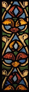 Avbildar en kantpanel (ex St Denis 1140-44?) av French School