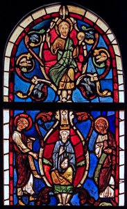 Föreställer Jesses träd, ursprungligen från kyrkan i Varennes-Jarcy (ursprungligen från Abbey de Gercy?) av French School