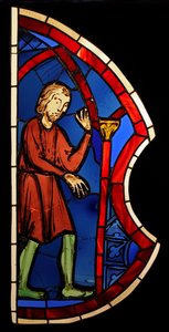 Föreställer den blinde Samson, ex Ste Chapelle, Bay K av French School