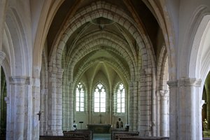 Föreställande östra änden av kyrkan av French School