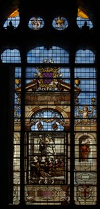 Föreställande det norra fönstret i kapellet vid Château de Chantilly av French School