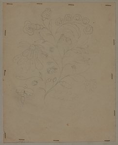 Designritning, sent 1700-tal av French School