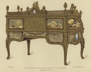 Skrivbord gjort för kung Ludvig XV av Frankrike av Jean Henri Rieser, 1700-talet