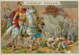 Förstörelse av Jerusalem av Titus, Chocolat Poulain handelskort