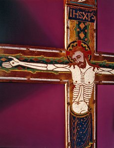 Detalj av korsfästelsen, c.1200 (emalj) av French School