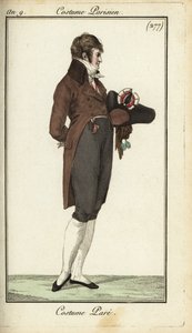 Directoire gentleman på galamode av French School