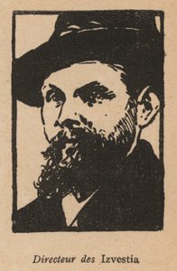 Chef för den sovjetiska tidningen Izvestia (litografi) av French School