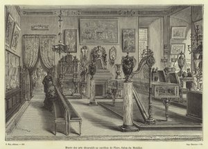 Utställning av vardagsrumsmöbler, Pavillon de Flore, Louvren, Paris av French School
