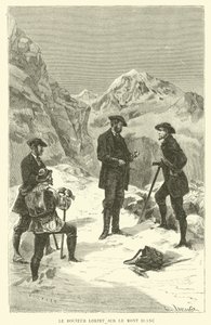 Doktor Lortet på Mont Blanc (gravyr) av French School