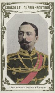 Don Jaime de Bourbon dEspagne (färgad bild) av French School