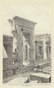 Dörröppningar och fönster av Palace of Darius, inre vy av French School