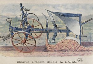 Dubbelplog Brabant uppfann av Antoine Bajac, ca 1900 av French School