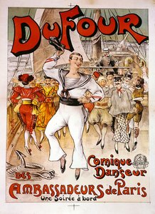 Du Four poster (färg litho) av French School
