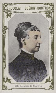 Hertiginnan av Chartres (färgad bild) av French School