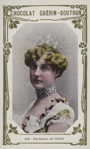 Hertiginnan av Guise (färgad bild) av French School
