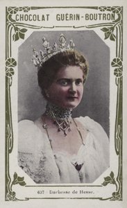 Hertiginnan av Hessen (färgad bild) av French School