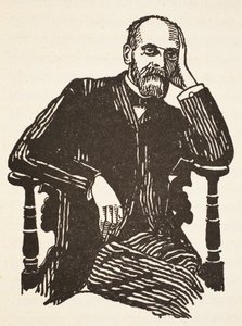 Durkheim, kopia av Boris Mestchersky (d.1957), illustration från Histoire de la Nation Francaise, Sciences, Volumes I & II, av Gabriel Hanotaux (1853-1944), 1924 av French School