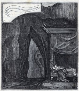 Ear of Dionysio - Orecchio di Dionisio (Orecchio di Dionigi) - Interiör av grottan känd som Ear of Denys i Syrakusa - Gravyr i "" Vetenskaper förde till allas graciösa - fysik och kemi"" av Alexis Clerc - Slutet av 19th århundrade. Privat co av French School
