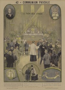 Påskgemenskap (lito i färg) av French School