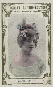 Edmee Favart (färgad bild) av French School