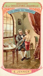 Edward Jenner, engelsk läkare och forskare som upptäckte ett vaccin mot smittkoppor (chromolitho) av French School