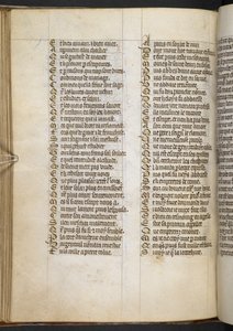Egerton MS 881 f.65v, Guillaume de Lorris och Jean de Meun, Roman de la Rose (vellum) av French School