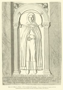 Kyrkan La Minerva, Rom, Fra Angelicos gravsten (gravyr) av French School