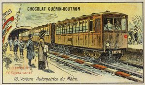 Elektriskt tunnelbanetåg (chromolitho) av French School