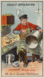 Elektrisk lödkolv (chromolitho) av French School