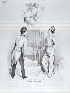 Elektricitet, karikatyr av 1848 års revolution av French School