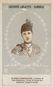 Elisabeth-Mavrikievna, prinsessan av Sachsen-Altenburg, hustru till storfursten Konstantin Constantinovitch av French School
